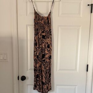 Wild Fable Black and Tan Midi Dress